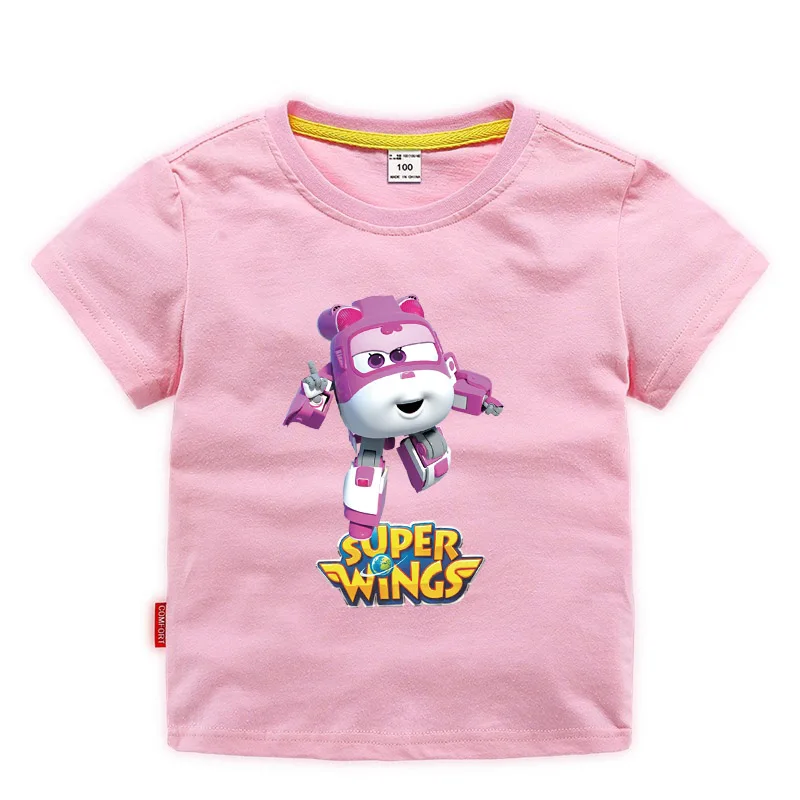 

2021 Summer Cartoon T-shirt Kids Hip Hop Short Sleeve Shirts Boys Girls Tee Shirts Casual Basic Tops 2-10y