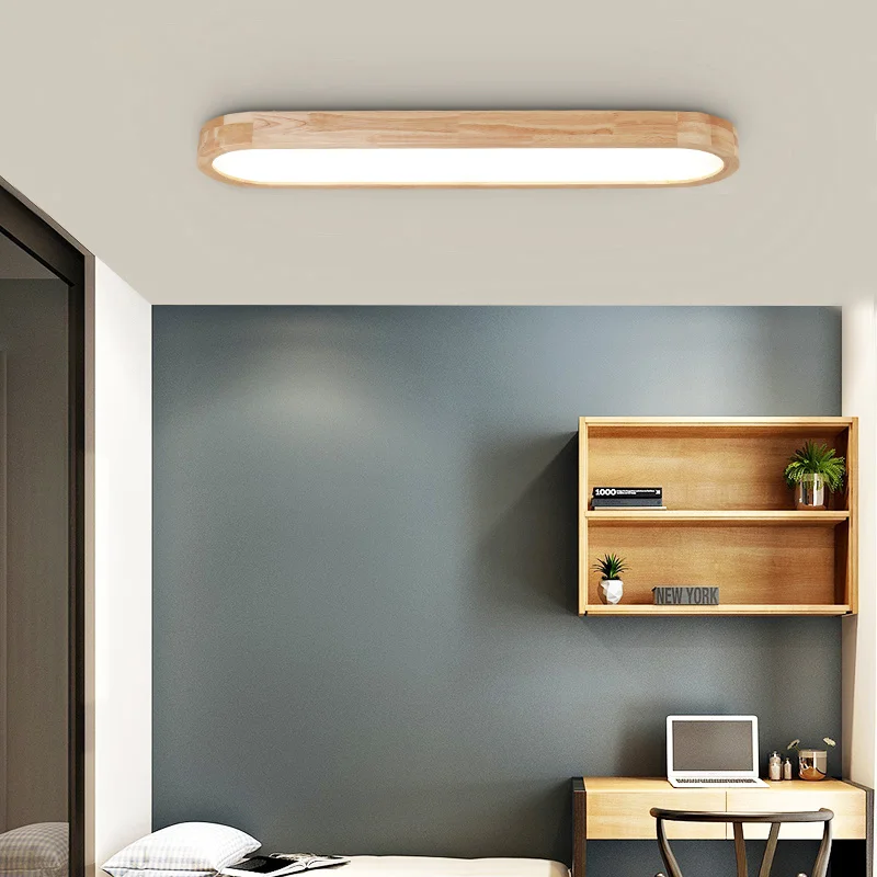 Современные светодиодные потолочные лампы деревянный гостиная спальня lamparas de