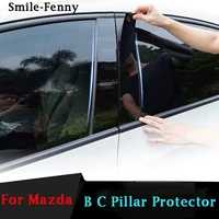for mazda 3 axela 2014 2017 2018 2019 car door windows b c pillar decorative strips pc middle column protector sticker cover