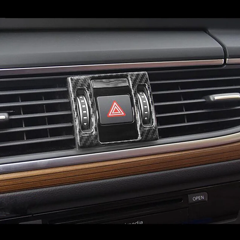 

Car Console Gear Shift Panel Frame Cover Trim Strips For Audi A6 C7 2012-2018 Interior Accessories Carbon Fiber Color Styling