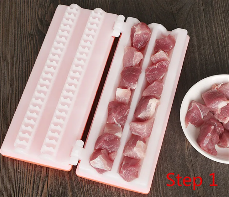 Игла для барбекю со шпажком мяса гриль безопасные Инструменты шнурок говядины