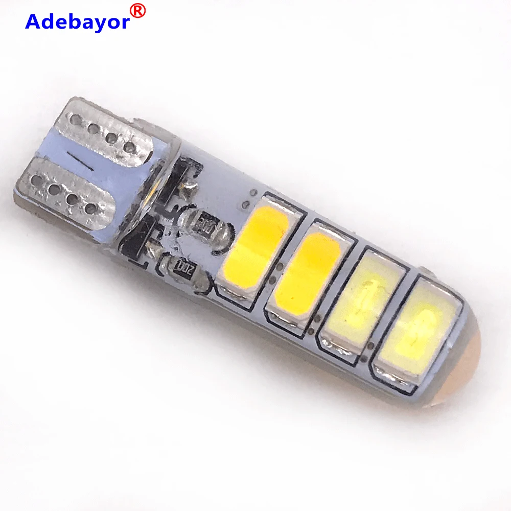 20pcs T10 LED W5W Car light Bulb 8 Para Auto Interior Side Silica gel 5630 SMD Strobe Warning Light 168 194 501 DC12V | Автомобили и