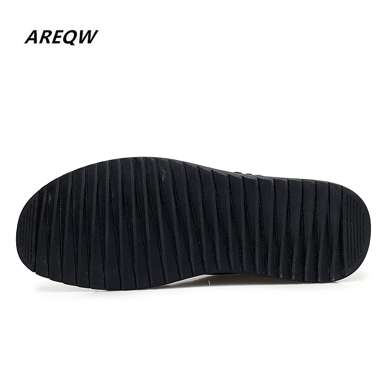 2019 Men Fashion Leather Shoes Winter Warm Sneakers Lace Up Out Door Flats Male Moccasins Non-slip Black Brown Sport | Обувь