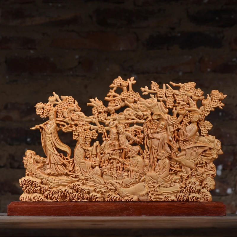 21 см мифологическая Восемь Бессмертных деревянная статуя восемь иммакулатов