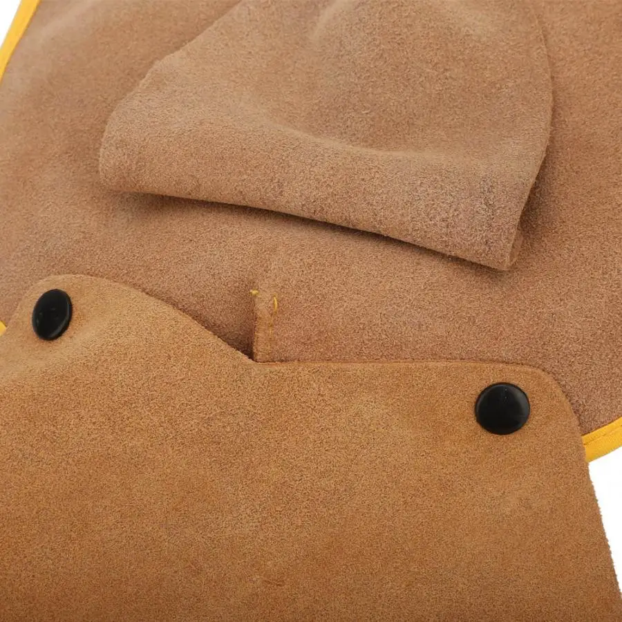 1 шт. коричневая термостойкая защитная маска из воловьей кожи для электросварки |