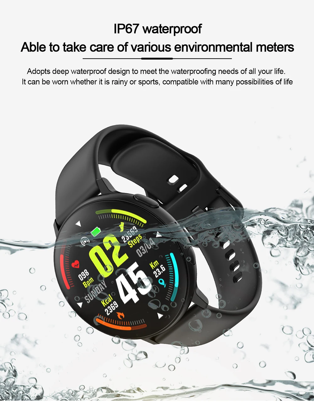 

New L7 Pro Men Smart Watch Bluetoth Call Music Siri Control Sleep Heart Rate Full Touch IP67 Waterproof for Android IOS iPhone