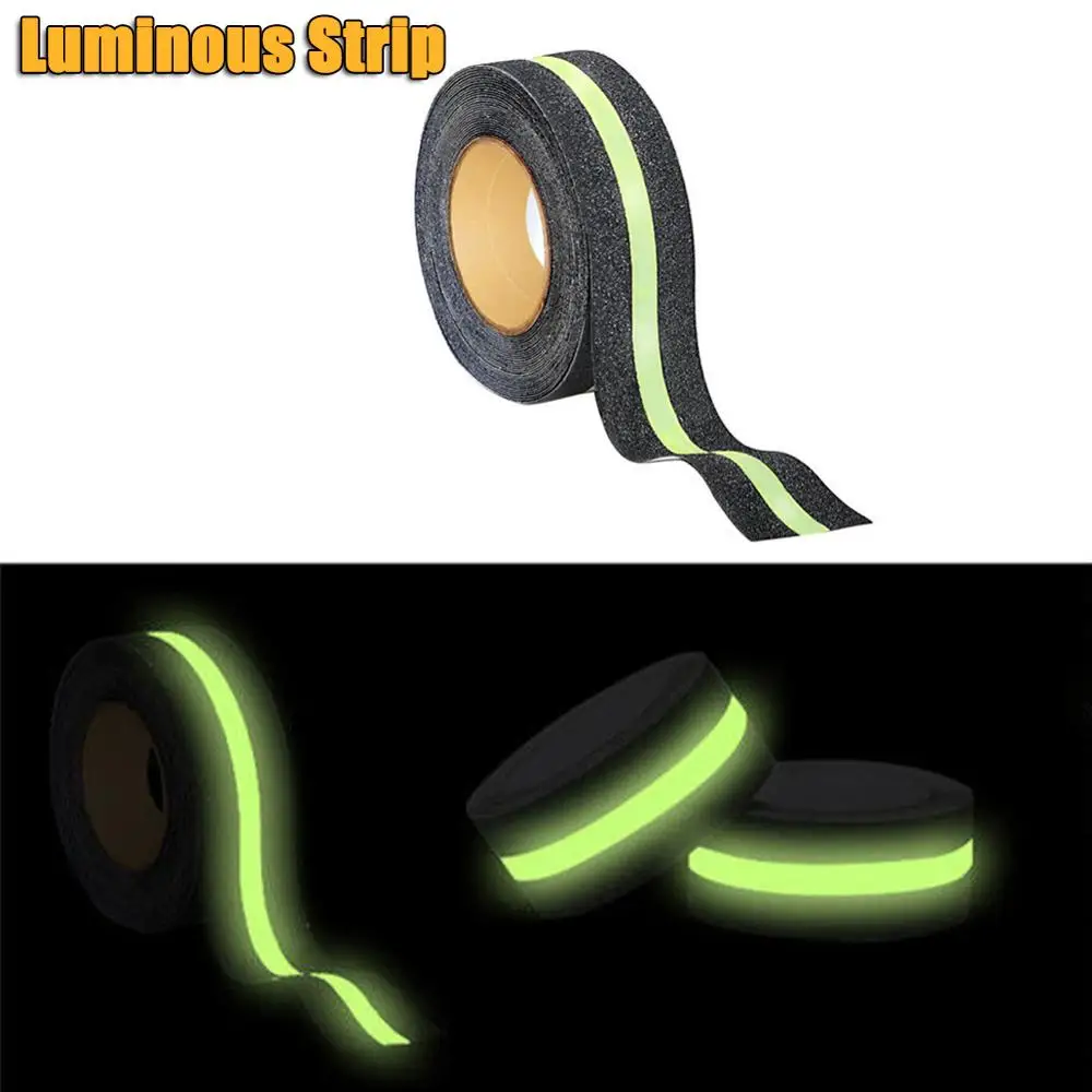 

5M Floor Safety Luminous Strip Reflective Strip Non Skid Tape Adhesive Anti Slip Adhesive Stickers High Grip 40P