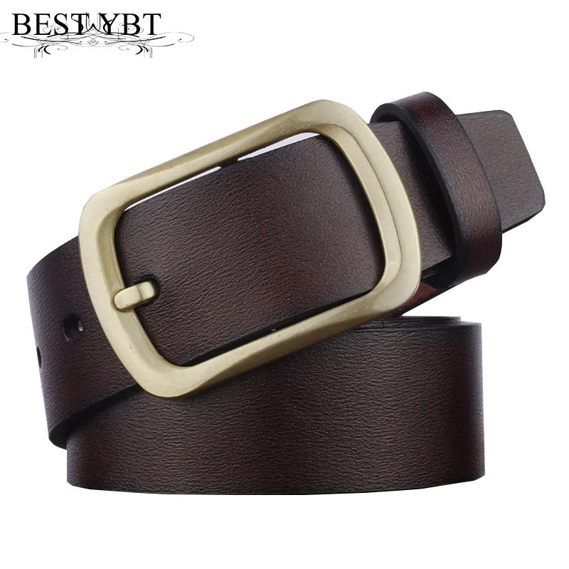 

Best YBT Men Imitation Leather Belt Alloy Pin Buckle Retro Gold Belt Hot Selling Casual Fashion Cowboy Pants Men New Belt