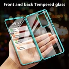 Магнитный чехол с полной защитой 360 градусов для Huawei P40 Lite P20 P30 Pro Mate 20 30 P Smart 2019, двойное закаленное стекло, чехлы