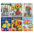 Алмазная 5d картина сделай сам, вышивка с цветами, квадратная круглая мозаика с бусинами, розой, подсолнухом, бабочкой, вышивка крестиком, хобби, подарок