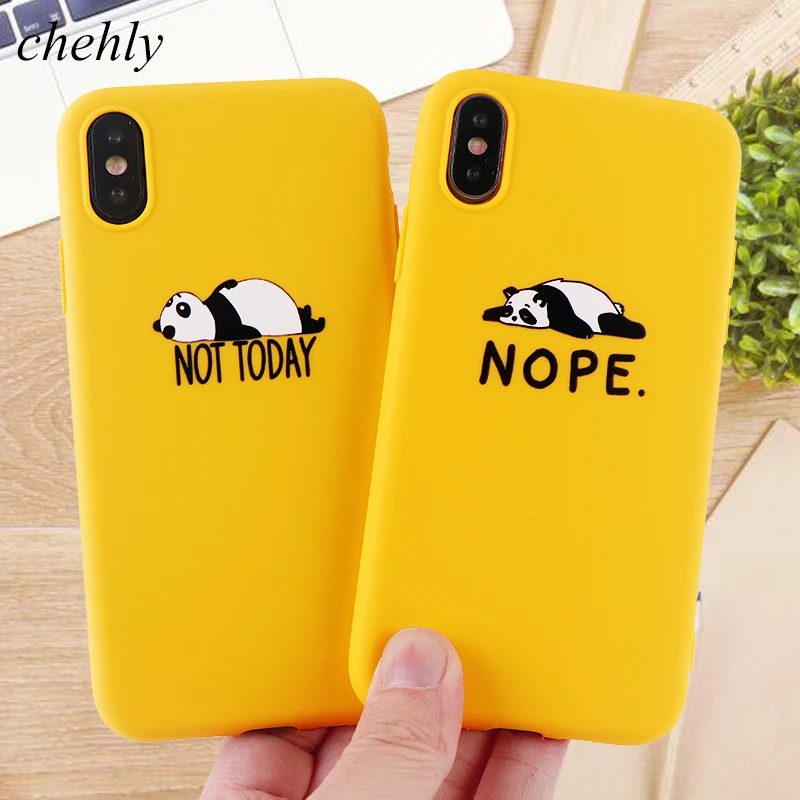 Чехол для телефона ленивая панда iPhone 6s 7 8 11 Plus Pro X XS MAX XR Мультяшные Чехлы Мягкий