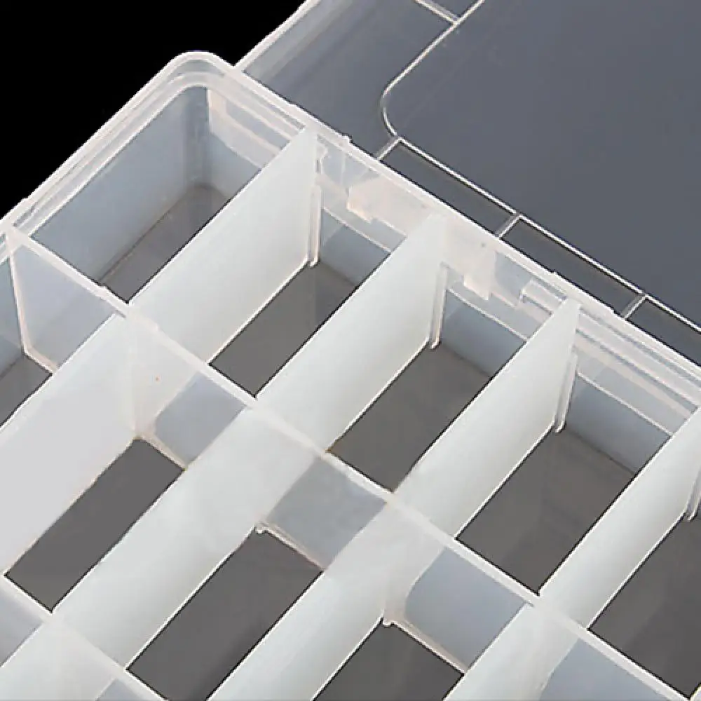 

50% Hot Sale Clear Adjustable 24-Compartment Earring Ring Jewelry Storage Box Container Case
