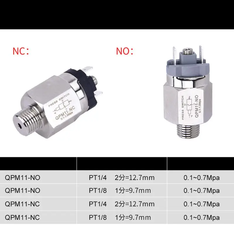 1/4 &quotSwtich Регулируемый QPM11-NC/QPM11-NO переключатель давления с наружной резьбой |