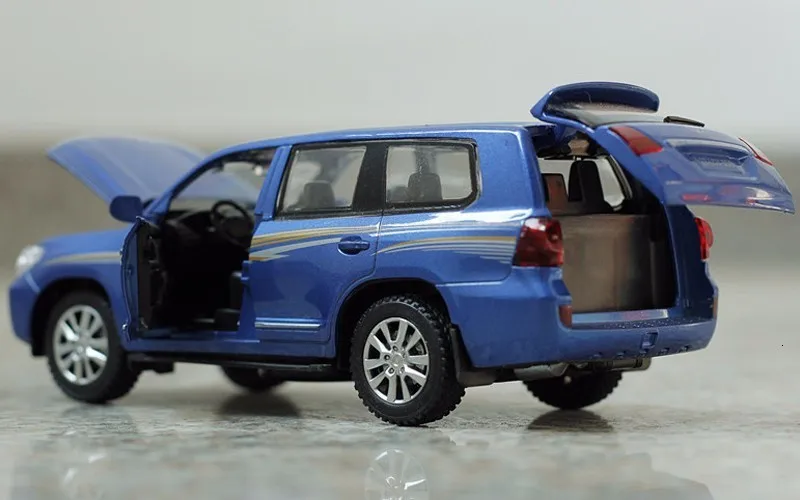 1:32, 15 см, Toyota Land Ctuiser, сплав, внедорожный автомобиль, модель автомобиля, игрушка, внедорожник, 4 открытые двери, вытяните назад, металлические автомобильные игрушки для мальчиков, коллекция