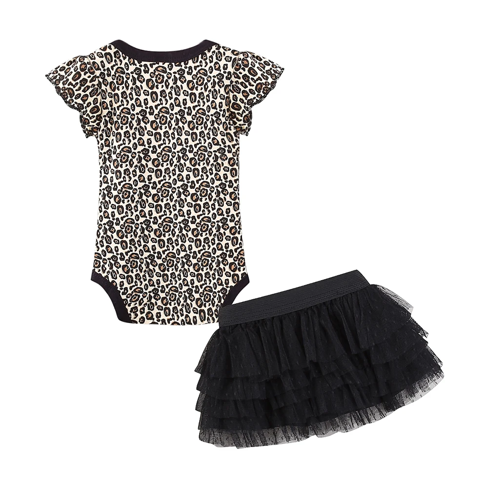 Комплект одежды LittleSpring Женский Тюлевая юбка с оборками и эластичным поясом