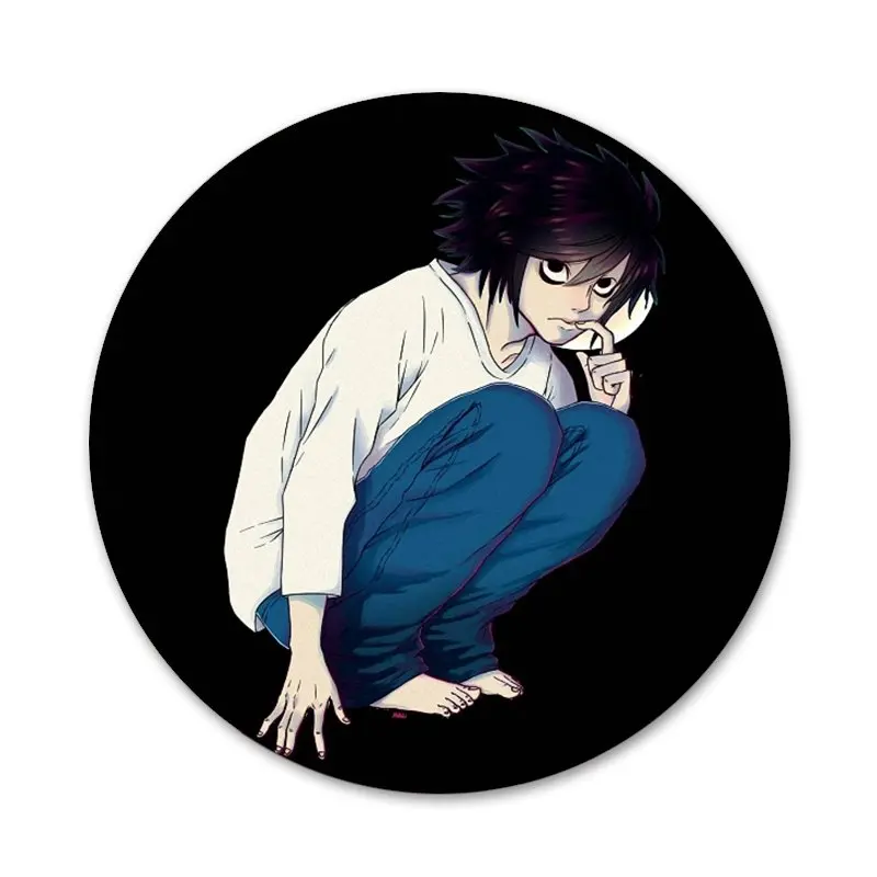 

58mm Anime Death Note Icons Pins Badge Decoration Brooches Metal Badges For Backpack Decoration