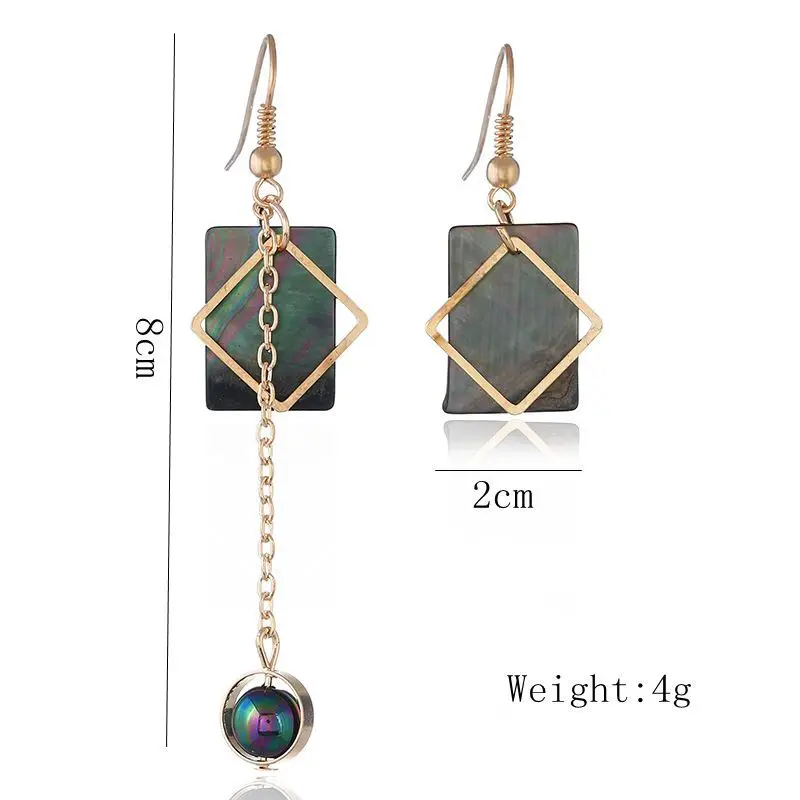 

Trendy Korean Earrings 2021 Dangle Geometric Earrings For Women Elegant Tassel Long Ear Drop Fashion Jewelry Pendientes Mujer