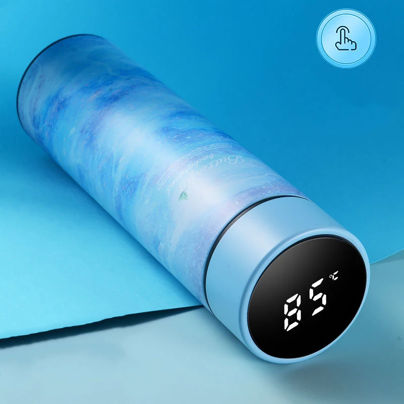 

450ML LED Thermos Stainless Steel Water Bottle Travel Coffee Mug with Temperature Display Tea Milk Mug Thermo Cup