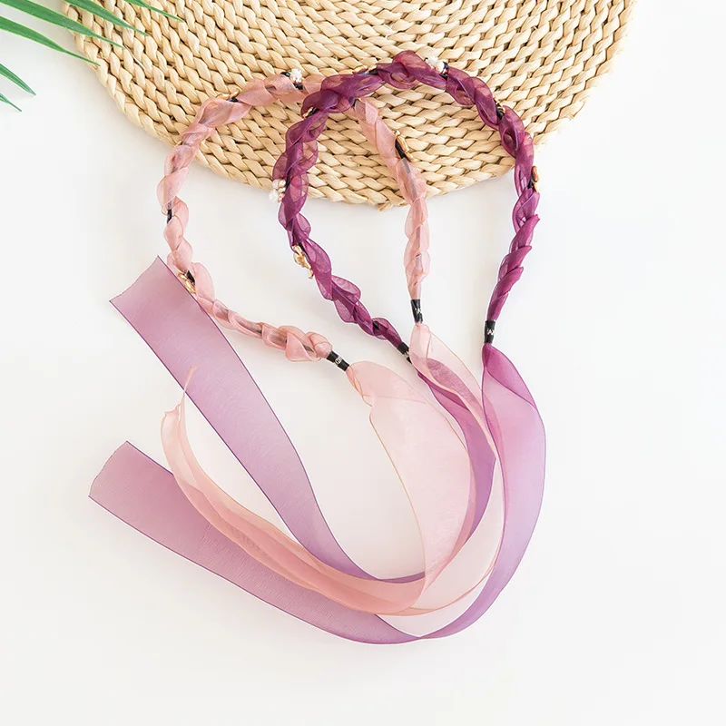 1 шт. корейские простые женские Ленточные резинки для волос с бантиком и жемчугом