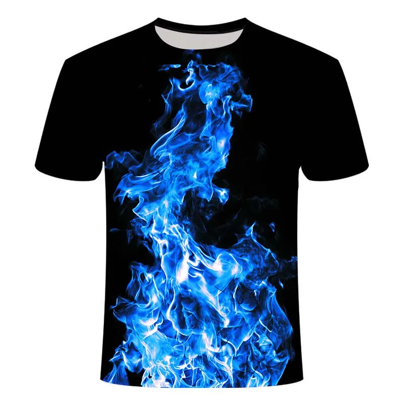 

The latest hot-selling T-shirt Flame 3D casual short-sleeved T-shirt for men and women in 2021 Fashion O-neck T-shirt