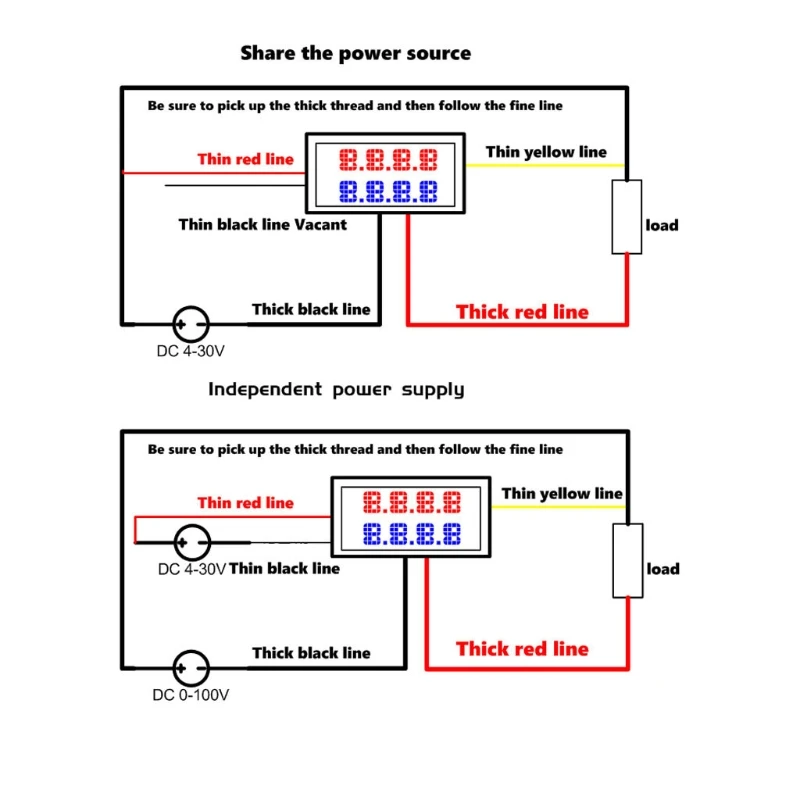 Цифровой вольтметр амперметр постоянного тока 100 в 10 А измеритель напряжения