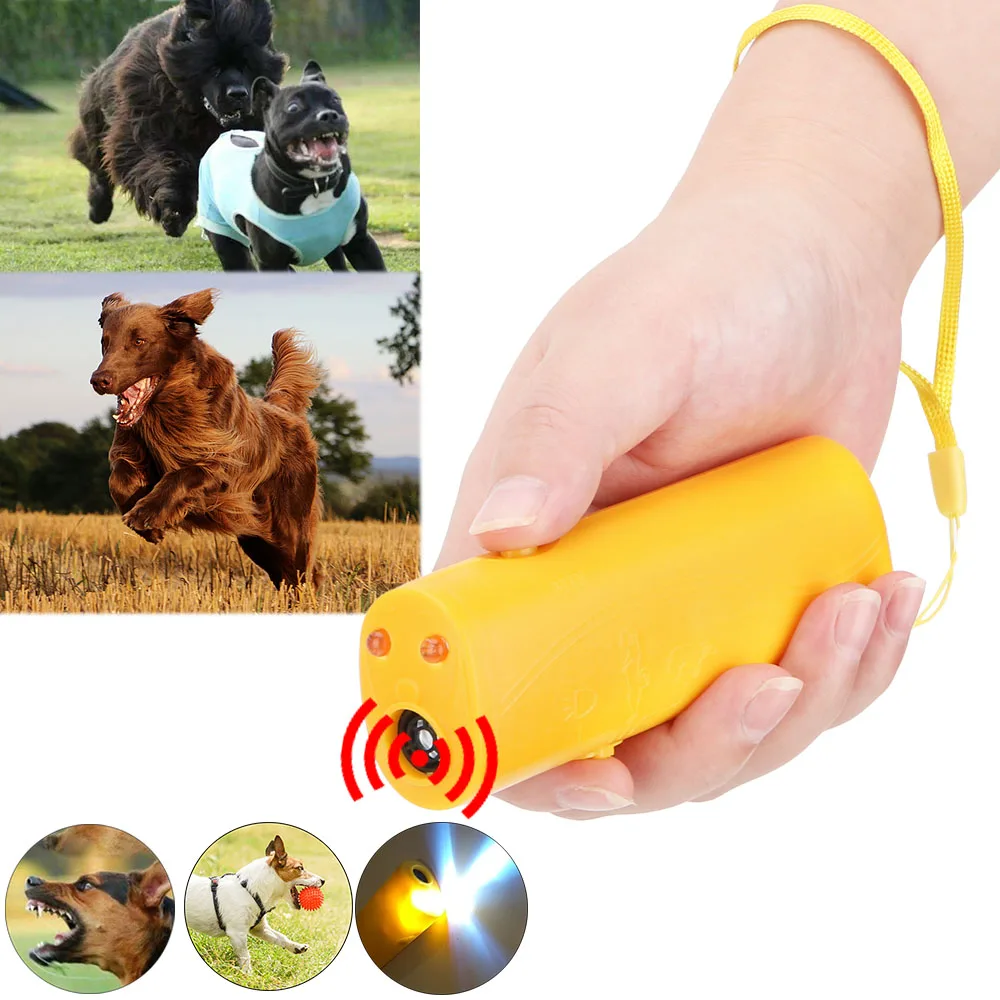 Анти лай остановить 3 в 1 Отпугиватель для питомцев собак дрессировки Pet