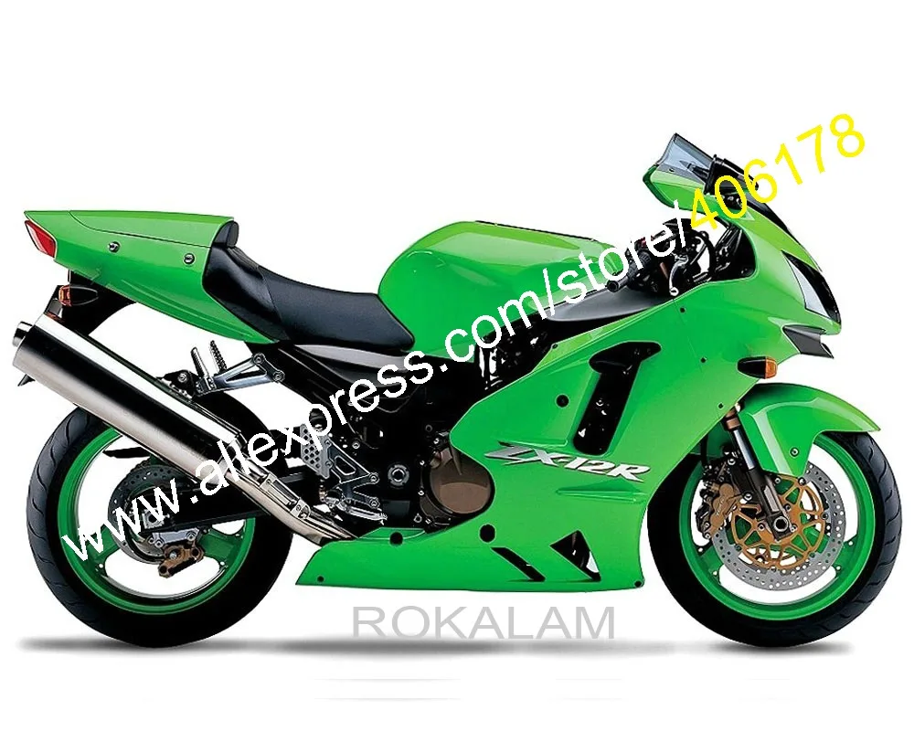 

For Ninja ZX12R 02 03 04 05 06 ZX-12R ZX 12R 2002 2003 2004 2005 2006 Complete Full Green Fairings Set (Injection Molding)