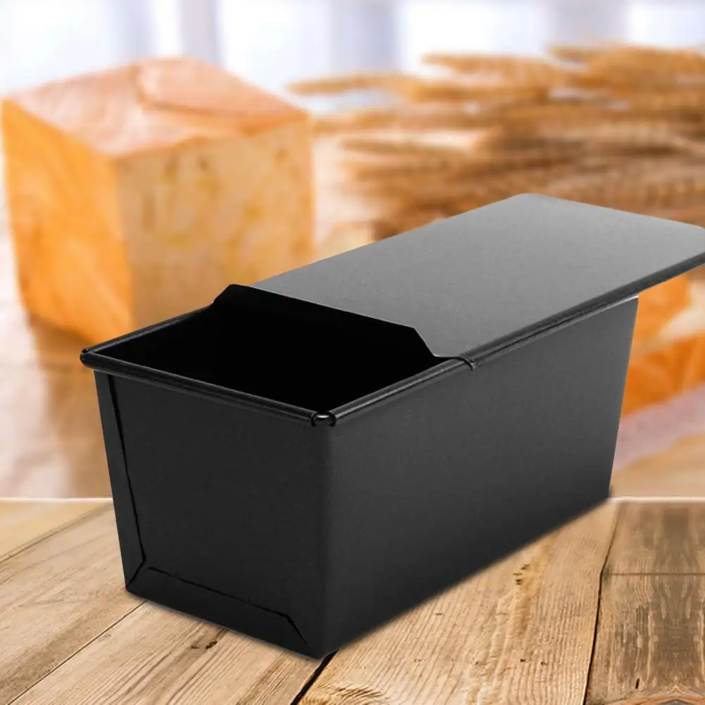 

250/450/750/1000 г прямоугольная антипригарная коробка для тостов из углеродистой стали сковорода для хлеба коробка для тостов Форма с крышкой инс...