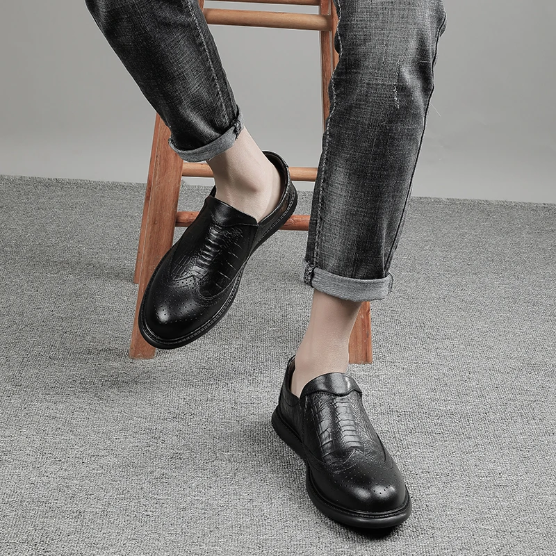 

Men Black Casual Shoes Man Shoes Casual Men Men's Leather Mens Fashion Zapatos Casuales Para Hombre Leisure