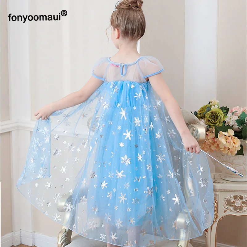 Рождественское платье принцессы Эльзы для маленьких девочек Карнавальный
