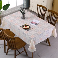 white lace tablecloth tea table cover rectangular tablecloth waterproof and oil proof household kitchen living room table cloth