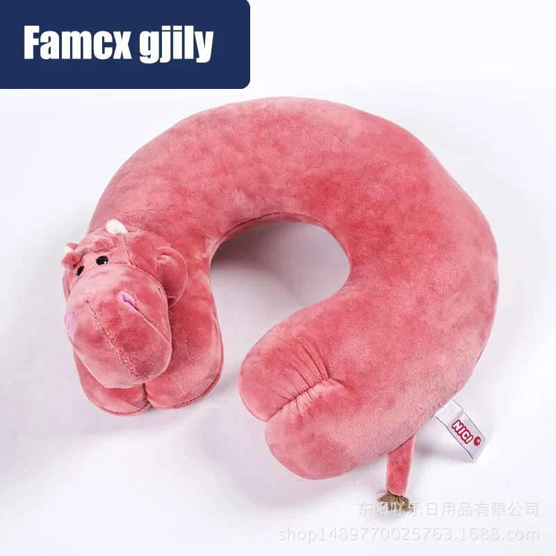 U образная дорожная подушка с милым мультяшным животным поддержка шеи