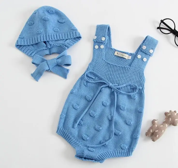 Spring Mom Daughter Family Clothes Long Sleeve Knitwear Sweater Pullover Autumn Winter Top Baby Girl Sweet Love Cotton Jumpsuit - Цвет: Blue