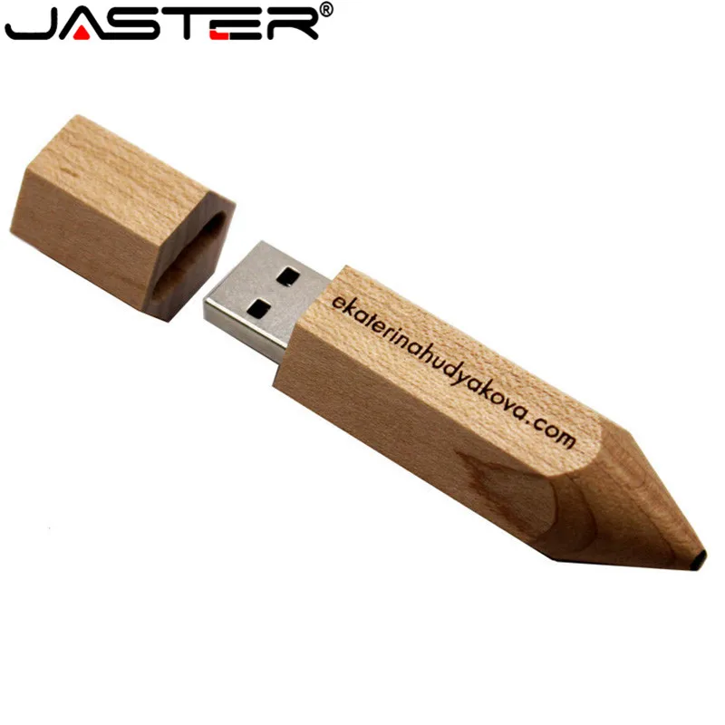 Деревянный флэш-накопитель JASTER с логотипом клиента 4 ГБ 8 16 32 64 usb флешка карта