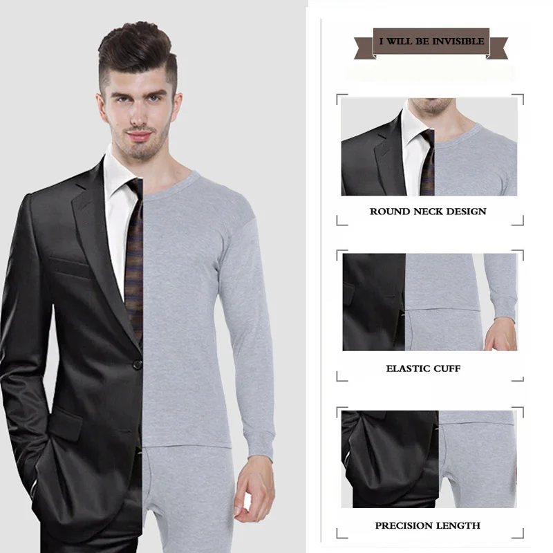 Термобелье IEMUH мужское быстросохнущее эластичное теплое на зиму 2019 |