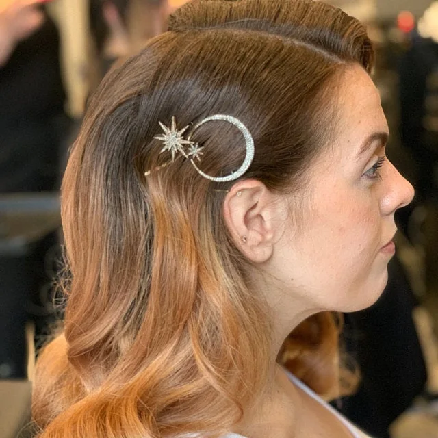 American Style Hair Accessories Retro Geometric Diamond  Hair Clip Set Long Clip hair bows hair clips for women