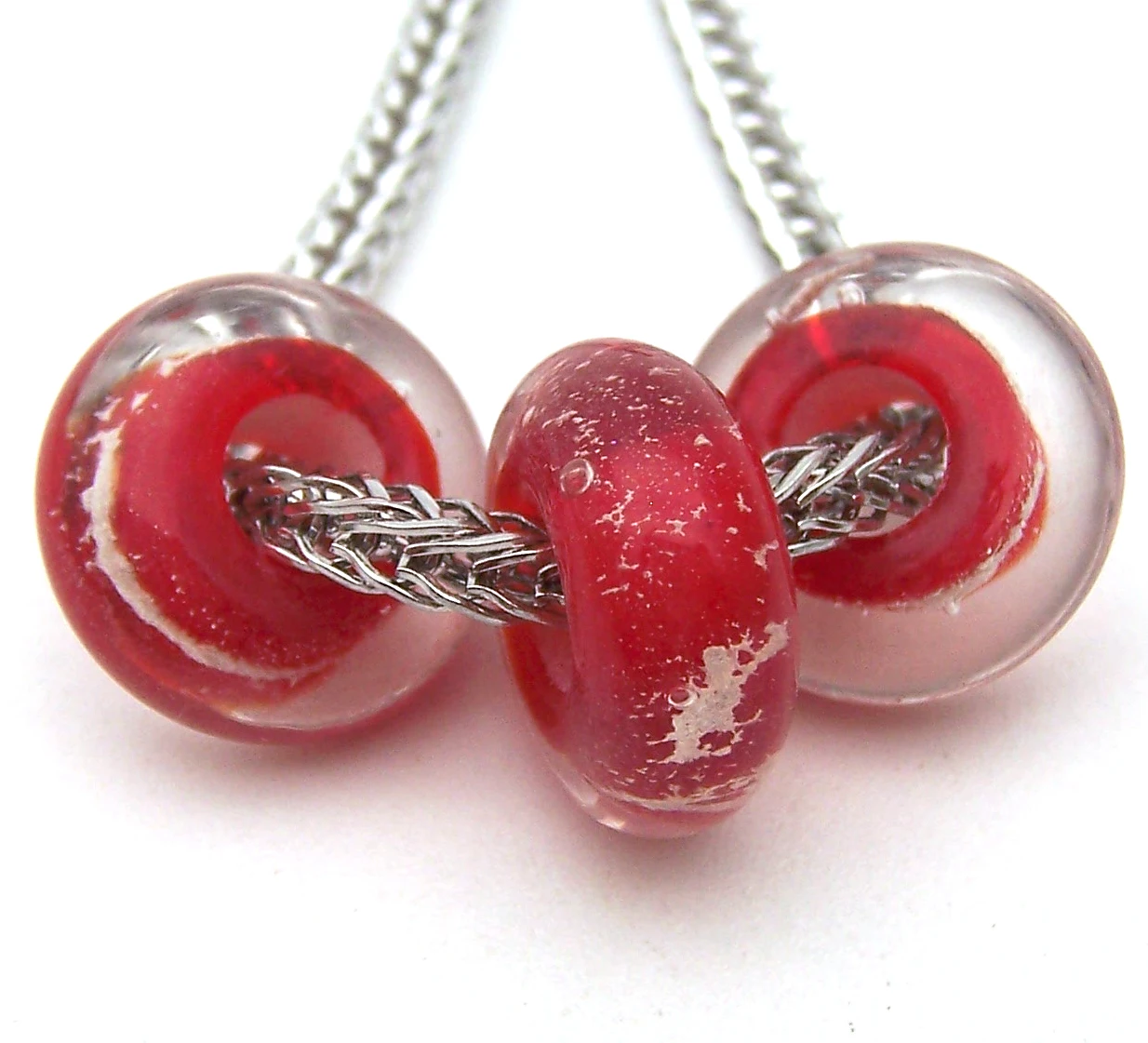 

JGLZ2372 3X 5MM Hole DIY GlassBead Murano Glass beads Fit European Charms Bracelet diy jewelry Lampwork