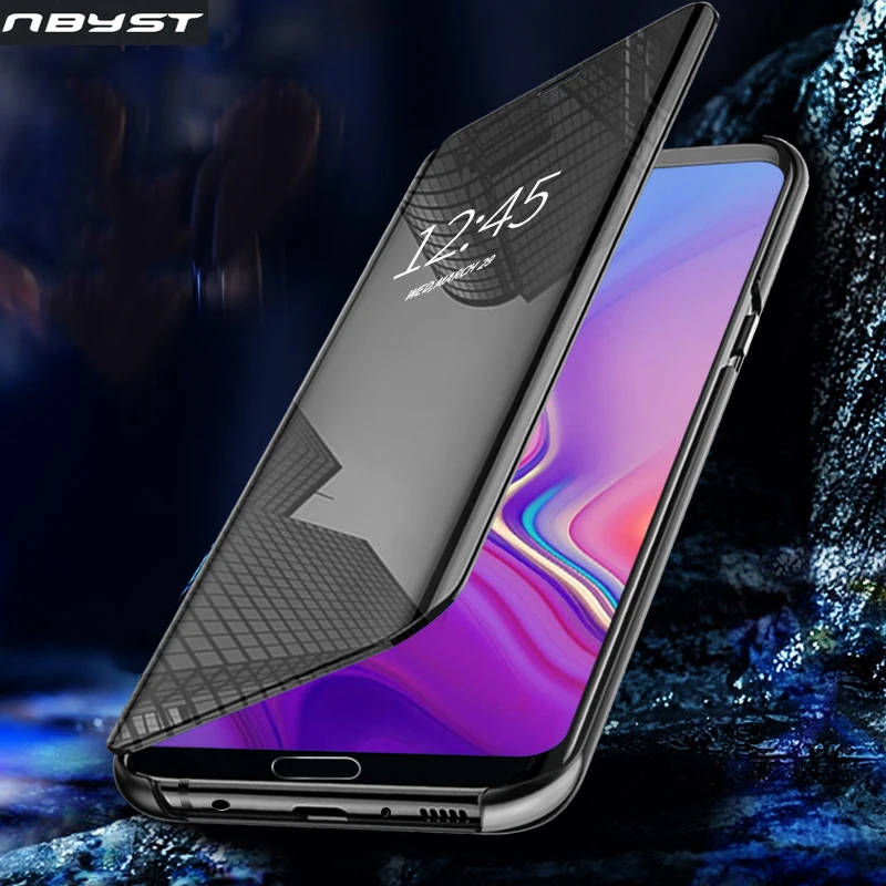 Флип-чехол с зеркальной поверхностью для samsung Galaxy S7edge S8 S9 J4 J6 J8 A8 A6 плюс A7 J2 J3 J5 J7 Neo A3 A5 Grand Prime крышка