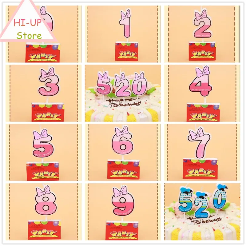 1 шт. милые подарки для мальчиков и девочек на день рождения дизайн свечи возраст