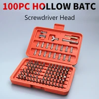 100pcs screwdriver set of screw driver bit set multi function cross slotted head y type m type hexagon socket with box