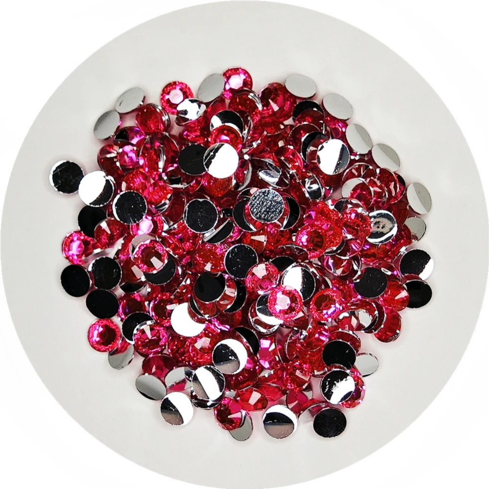 

Good Quality Rose Resin Flatback Glue On Beads 2mm~6mm Non Hotfix Rhinestones for Nail Art/Garment/Decoration