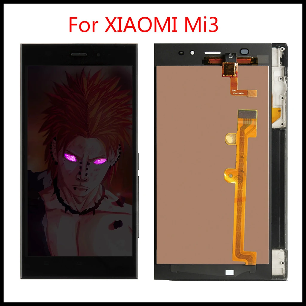 Высокое качество для Xiaomi Mi 3 дисплей сенсорный экран с рамкой ЖК Замена Черный 100%