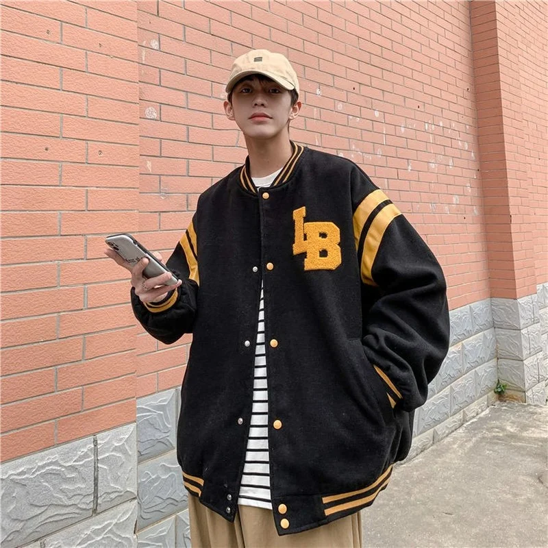 Новинка осенне-зимняя куртка бейсбольная форма с вышивкой Мужская и Женская
