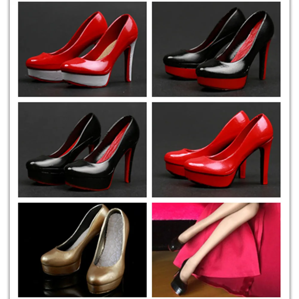 

1/6 Soldier gold fashion female high heels model for 12’’ action figure TBL ph body model toy accessories