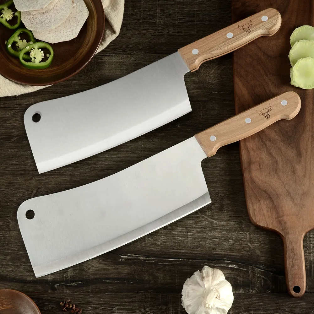 9 дюймовый 10 кухонный нож из нержавеющей стали полностью Tang Chopper Cleaver инструмент