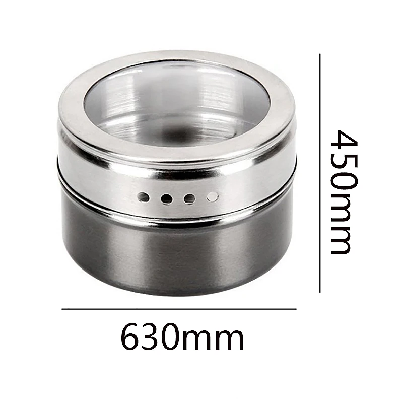 Горячая продажа Магнитные Банки для специй из нержавеющей стали Набор банок с