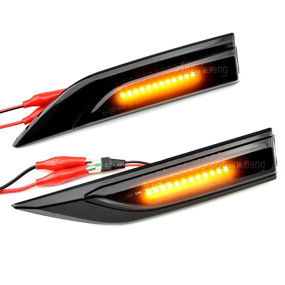 2Pcs Dynamic Blinker LED Side Light Turn Signal Marker Lamp Car Styling Amber For VW Transporter T6 Multivan Caddy MK4 2015-2019 - купить по