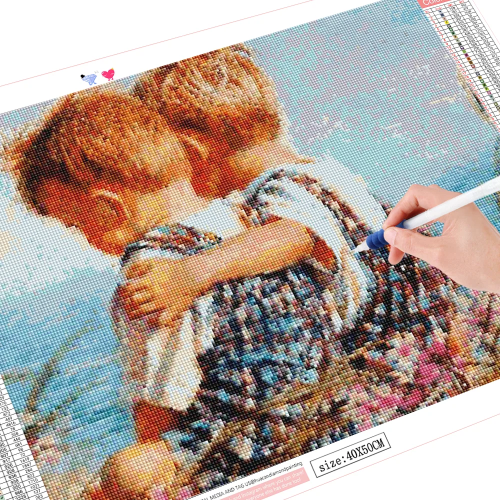 HUACAN Rhinestones Diamond Embroidery Mosaic Full Layout Baby Cross Stitch Kits 5d Painting New Arrivals | Дом и сад