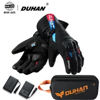Duhan Winter Motorcycle Gloves Constant Temperature Heating Windproof 100% Waterproof Battery Powered Riding Thermal Gloves
