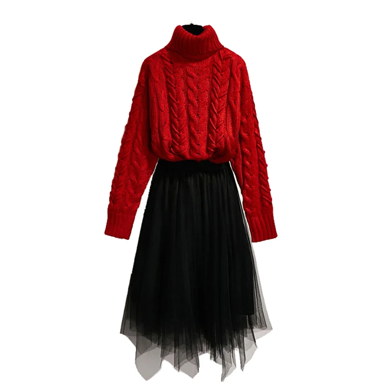 

2020 Autum &Winter Woman Classic Twist Knit Turtleneck Sweater